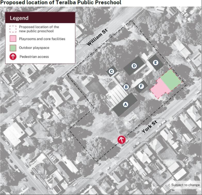 Work is underway to deliver a new public preschool at Teralba Public School, featuring specially designed rooms and a quality outdoor play area. 
The construction of the preschool is expected to be completed in time for Day 1 Term 1 2027 and will accommodate up to 40 children per day.